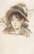 Edouard Manet Jeune fille en chapeau d'ete (mk40) Sweden oil painting artist